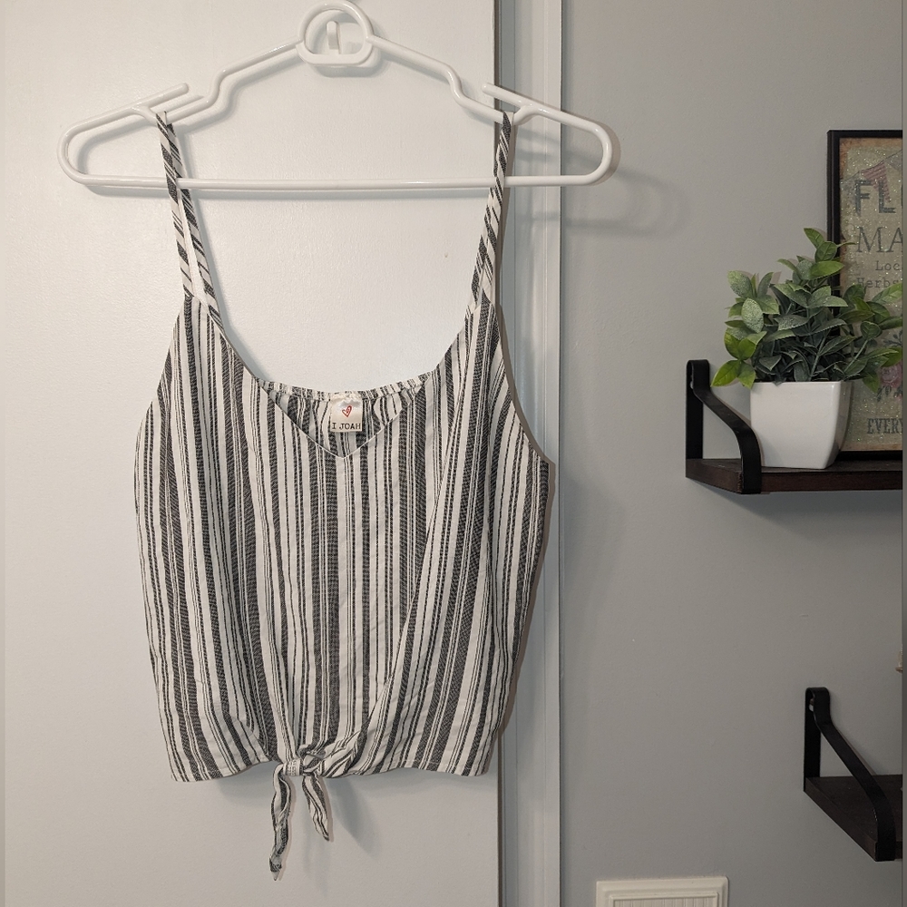 Striped Strap Tank Blouse
